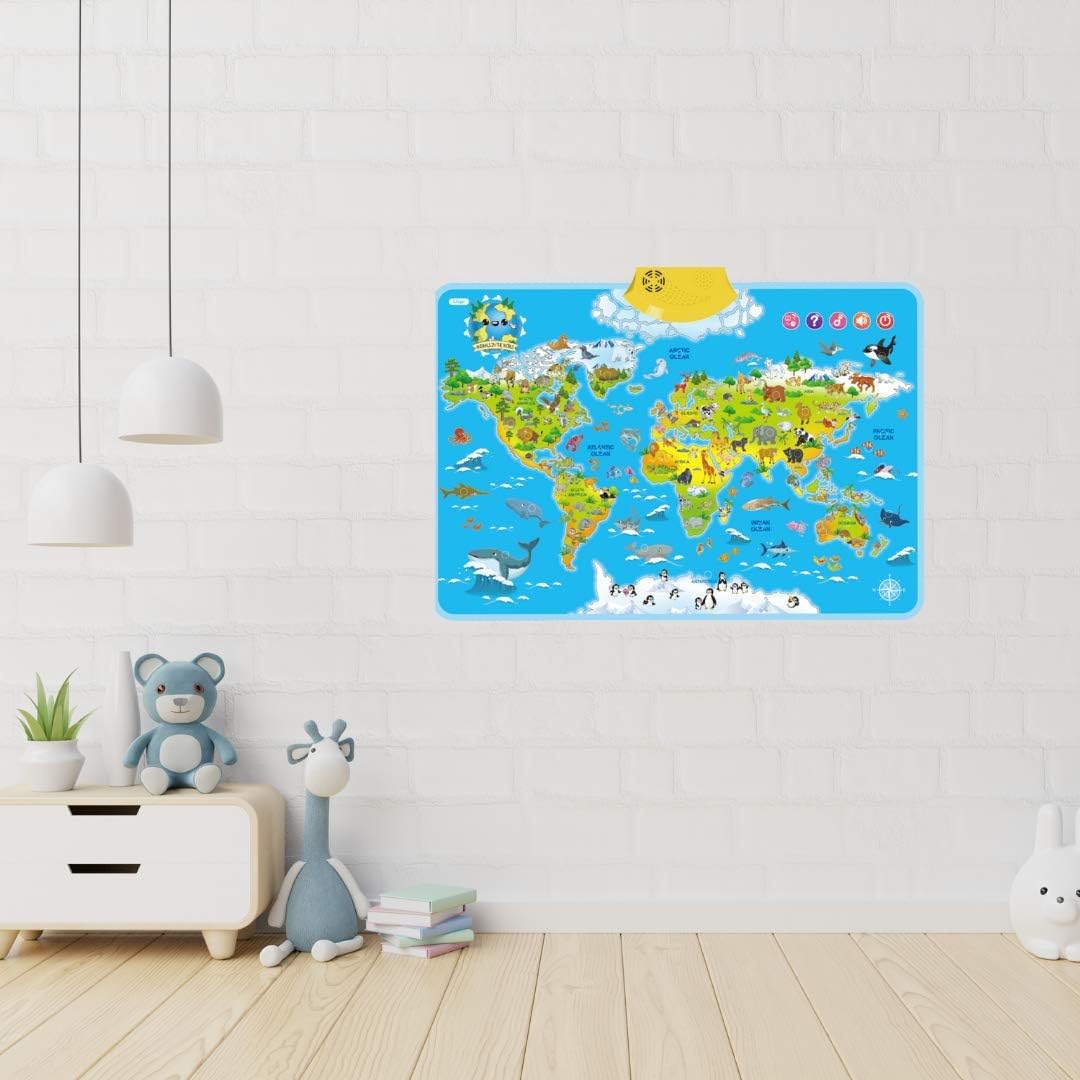 LittleExplorers – Aprender y jugar – Mapa mundial de animales