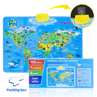 Thumbnail for LittleExplorers – Aprender y jugar – Mapa mundial de animales