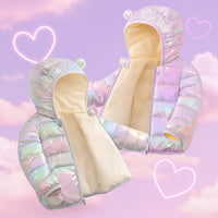 Thumbnail for CuddleCoat – Chaqueta gruesa acolchada con capucha de oso