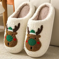 Thumbnail for Northern Lights Kids - Cálido y festivo - Pantuflas de felpa con motivos navideños