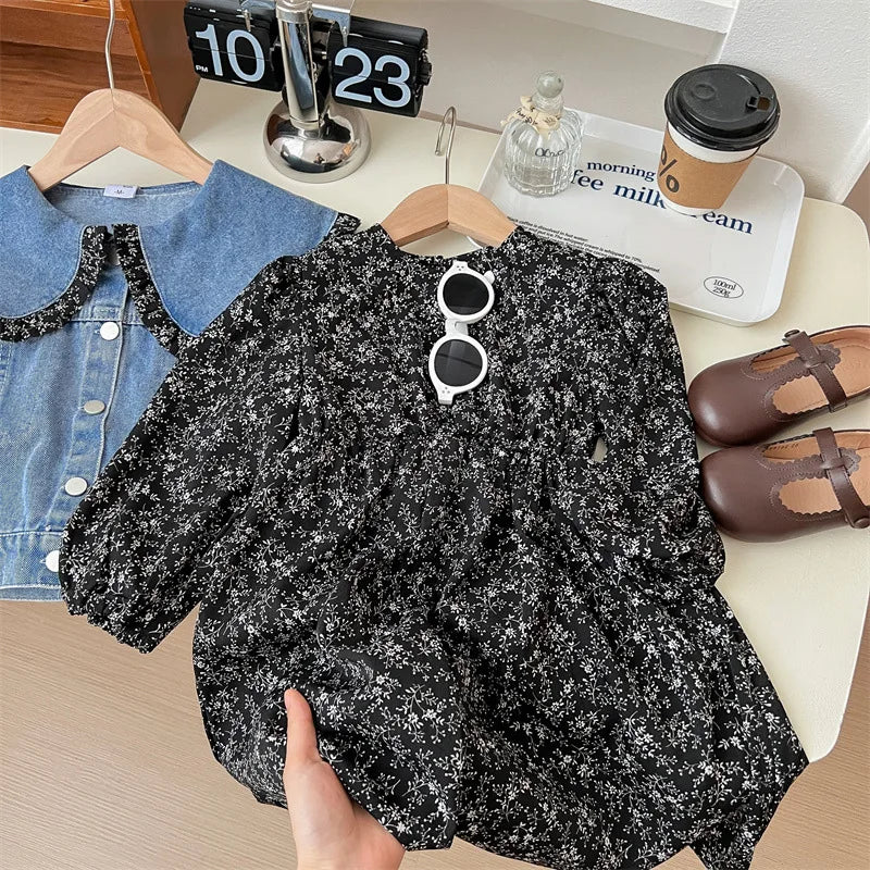 Enchanted Blossom™ - Conjunto de chaqueta vaquera y vestido