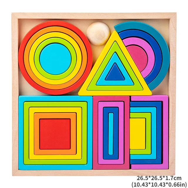 Woods™ - Exploraciones de colores - Piezas apilables arco iris