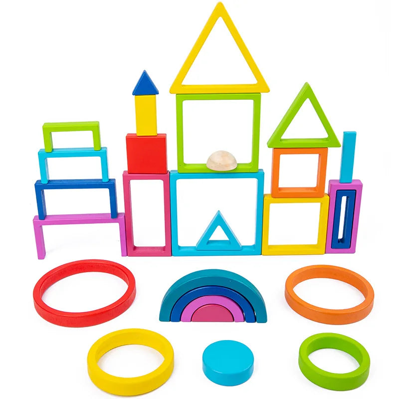 Woods™ - Exploraciones de colores - Piezas apilables arco iris