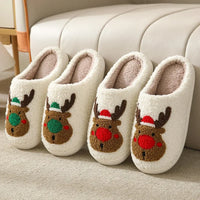 Thumbnail for Northern Lights Kids - Cálido y festivo - Pantuflas de felpa con motivos navideños