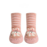 Thumbnail for Toddler Non-slip Socks™ - Steps in Style - Calcetines con suela y estampado animal