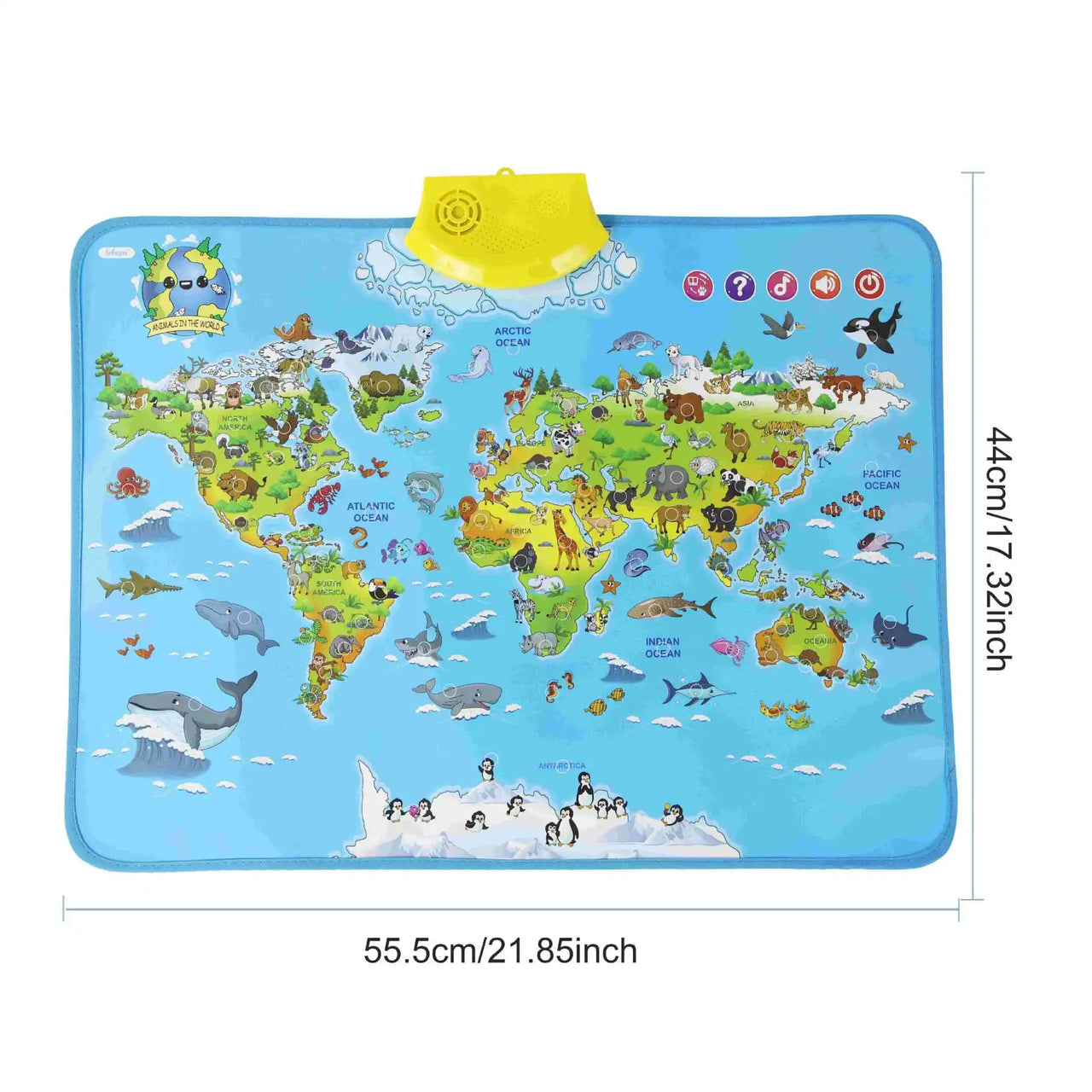 LittleExplorers – Aprender y jugar – Mapa mundial de animales