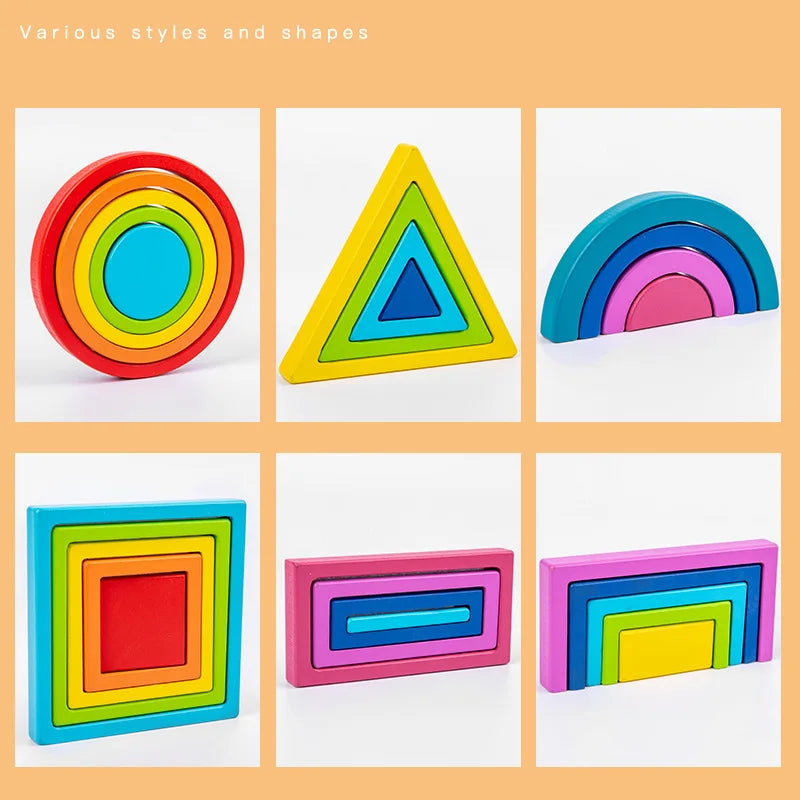 Woods™ - Exploraciones de colores - Piezas apilables arco iris