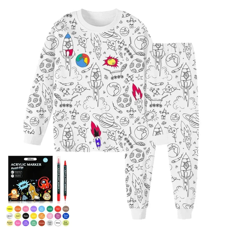 DIY Pajama Set™ – Color y sueño – Colours Conjunto de pijama infantil