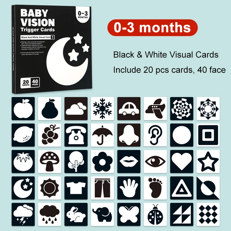Baby Vision™ – Momento Kijkpret - Tarjetas de activación para bebés