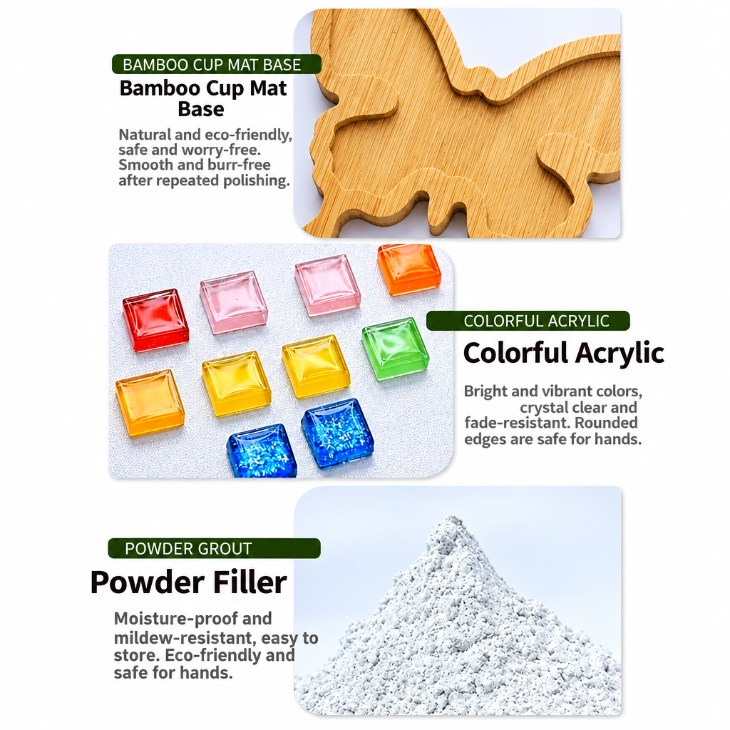 MosaicFun – Creativo y colorido: posavasos de mosaico DIY