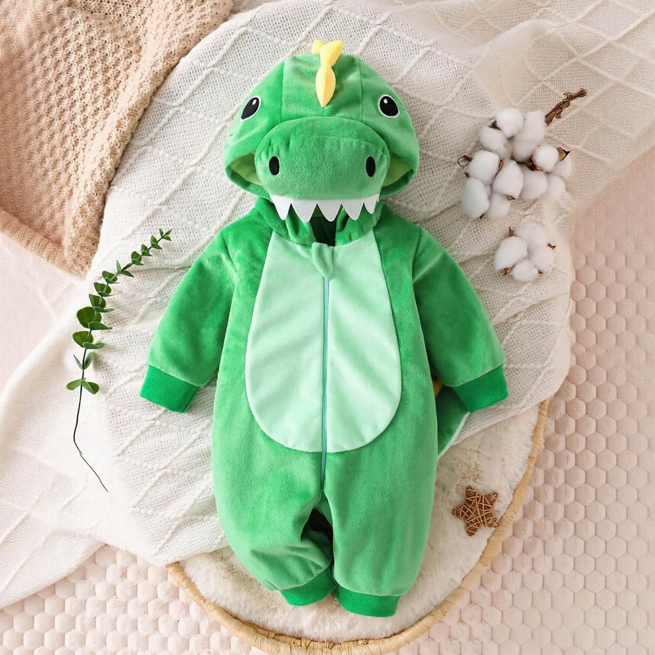 RoarBuddy – Lindo y divertido – Body con capucha de dinosaurio para bebé