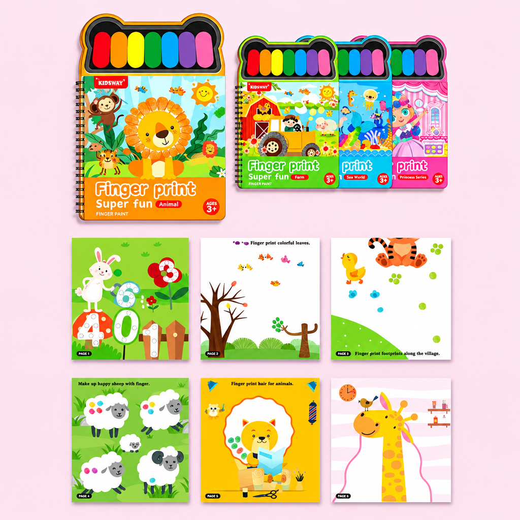 FingerArt – Creativo y colorido: libro de pinturas con los dedos para niños