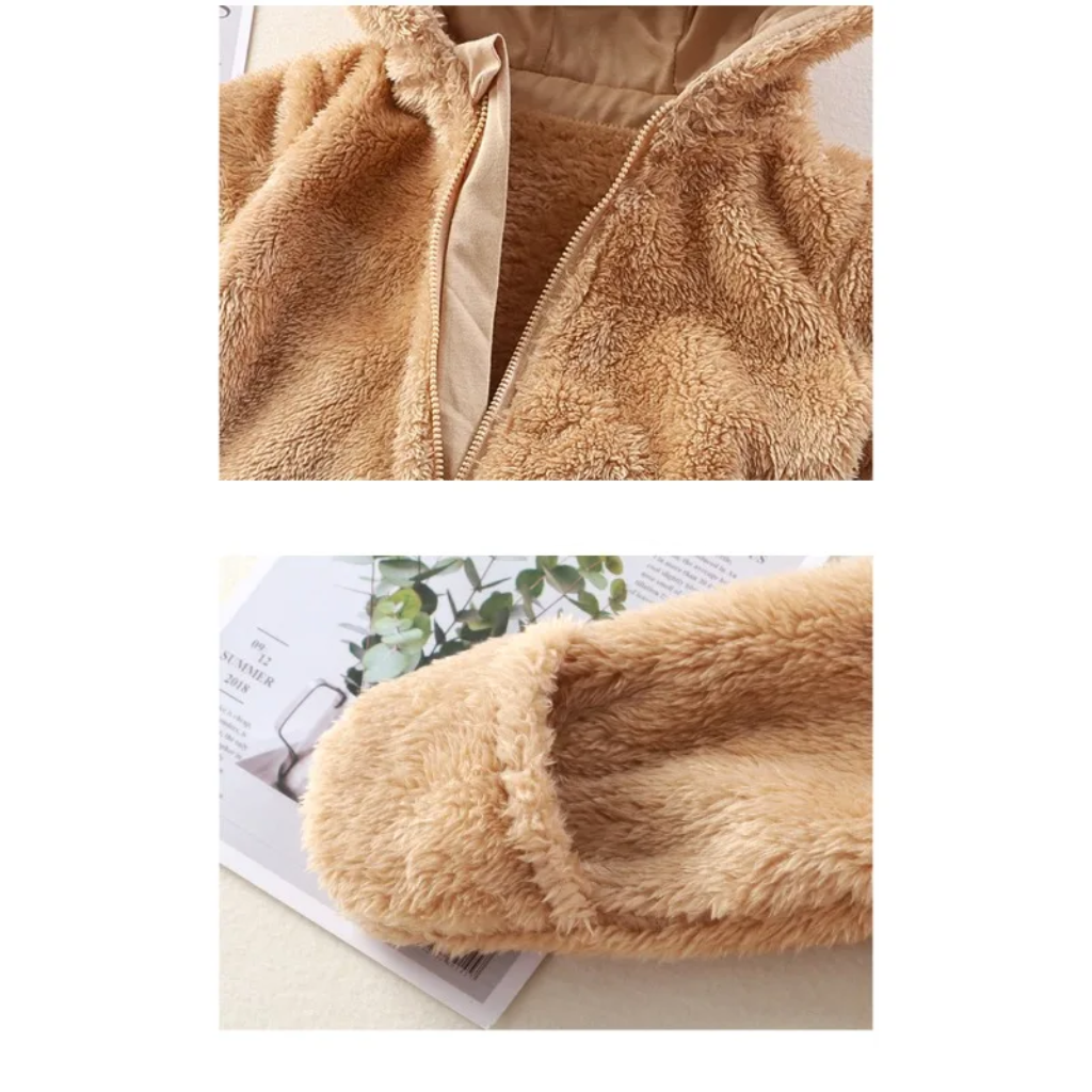 CozyBear – Suave y cálido – Body para bebé con capucha de animales