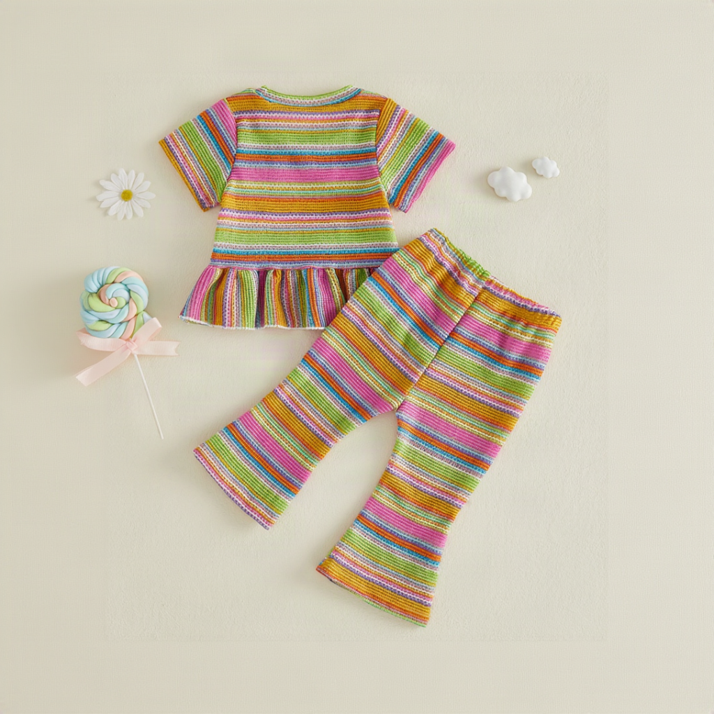 RainbowBloom – Colorido y adorable – Conjunto infantil «Flower Power»