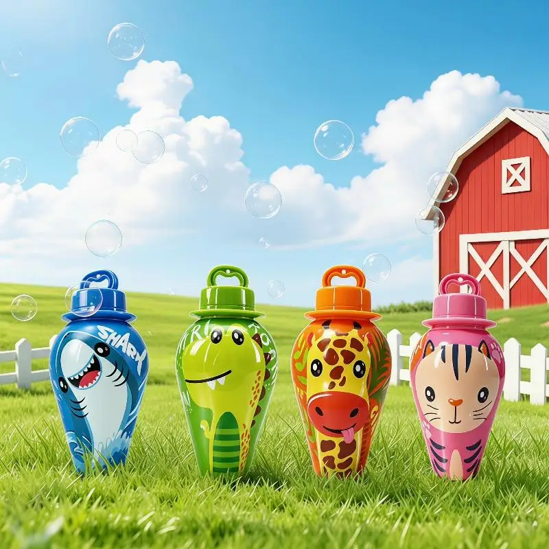 BubblePals – Alegre y divertido – Mini máquina de pompas antiderrame con diseño de animales