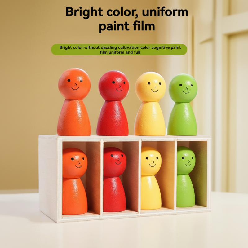 WoodenMatch – Inteligente y divertido – Juego de colores Montessori