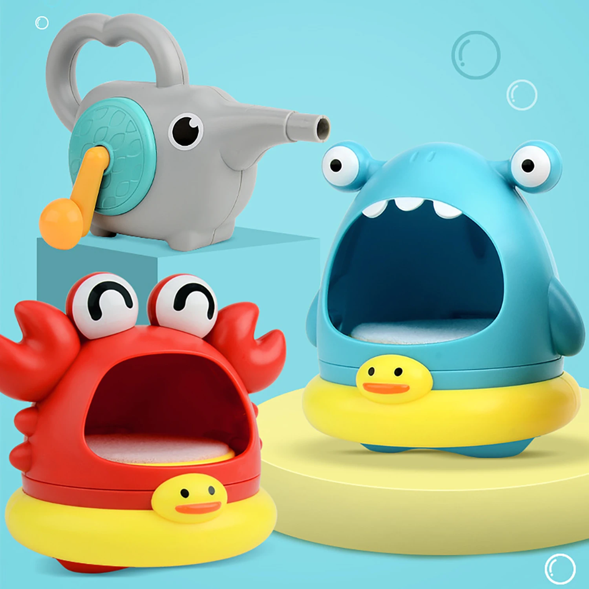 BubblePlay – Educativo y divertido – Juguete de baño «Krab Bubbel»