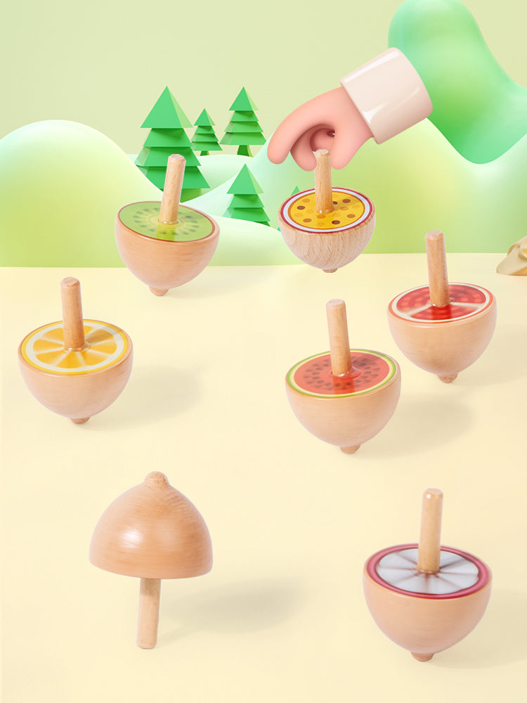 ColorSpin – De madera y divertido: peonza de madera Fidget
