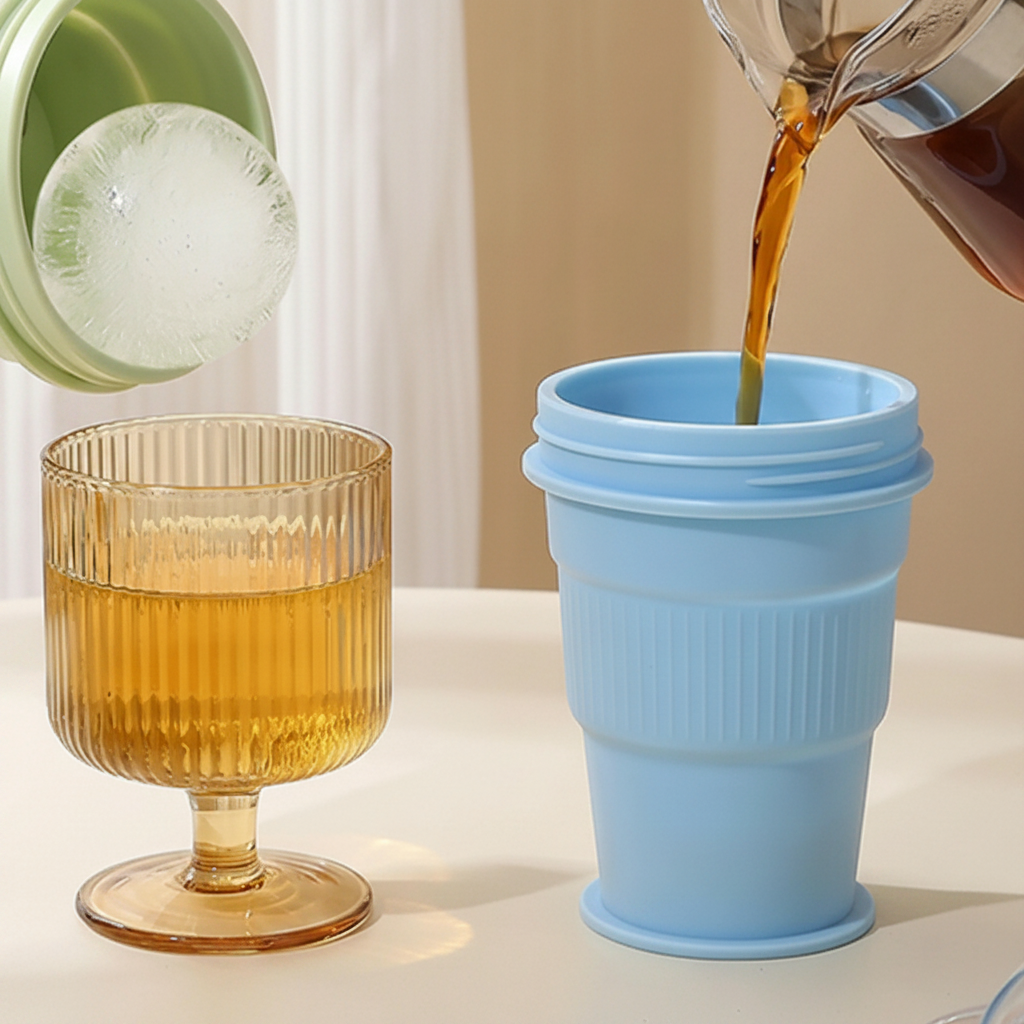 FlexiCup – Práctico y portátil: vaso plegable de silicona