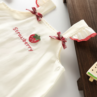 Thumbnail for BerryBloom – Bonito y cómodo: vestido de niña con estampado de fresas y conejitos