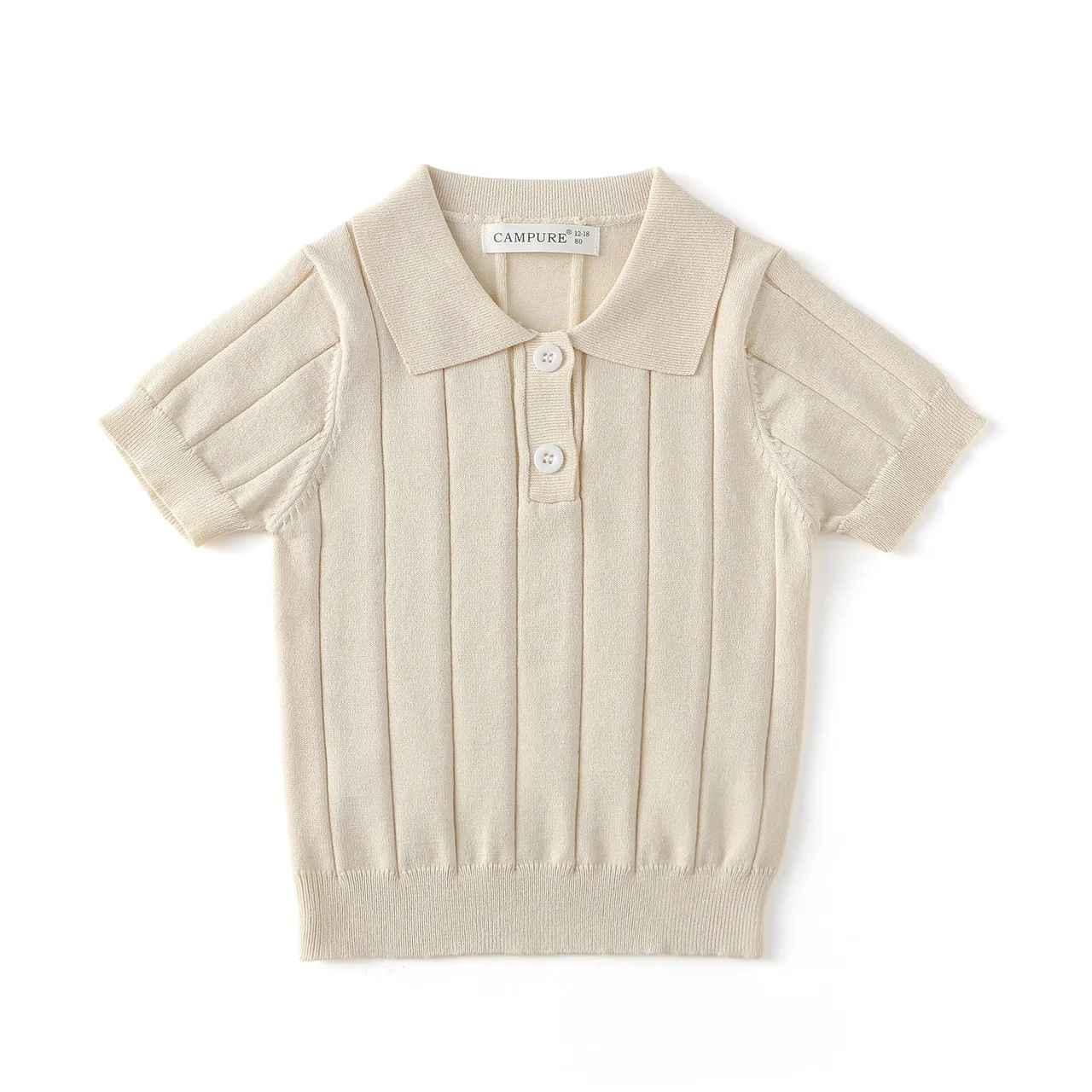 MiniLuxe – Elegante y cómoda: camiseta polo de tejido de punto