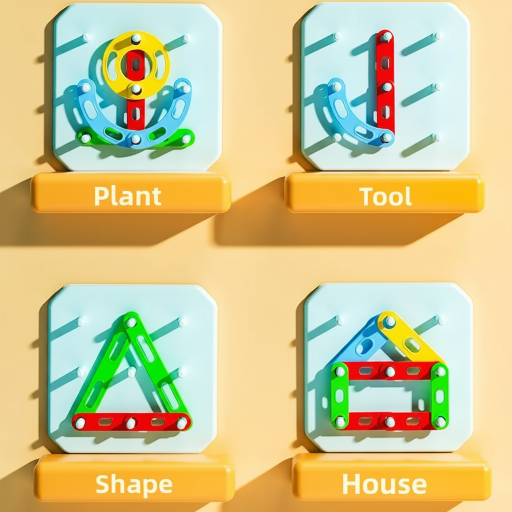 ShapeGenius – Creativo y educativo – Rompecabezas geométrico de tablero perforado