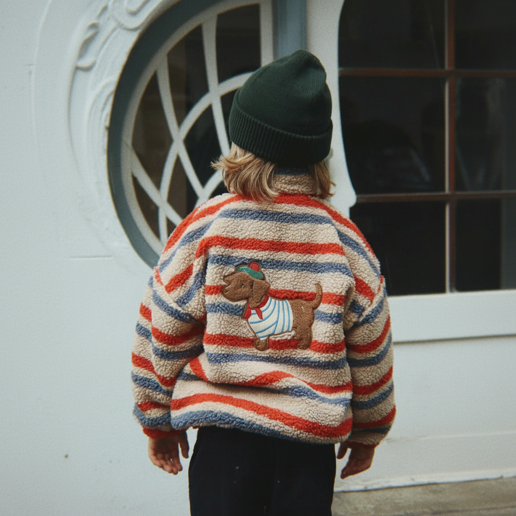 WarmHug – Cómoda y moderna: chaqueta de forro polar para niños con estampados divertidos