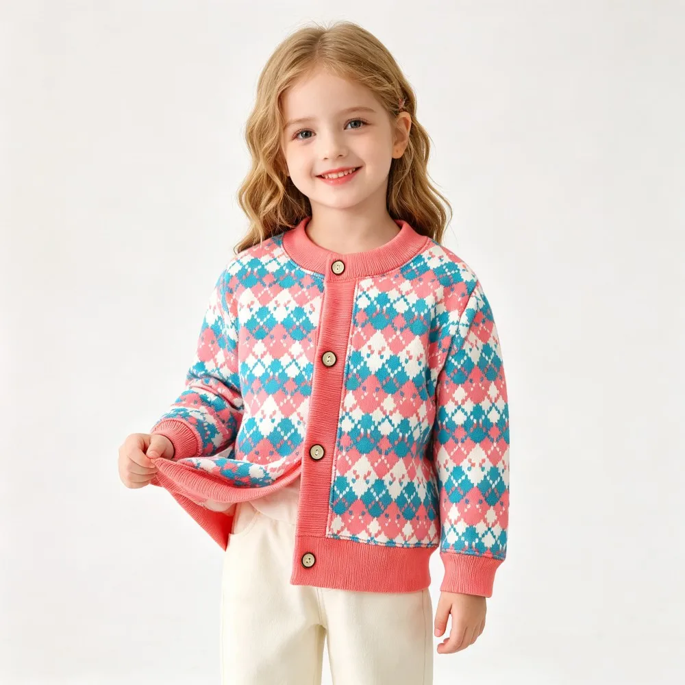 CozyCardi – Suave y cálido: chaleco de punto con bonitos estampados