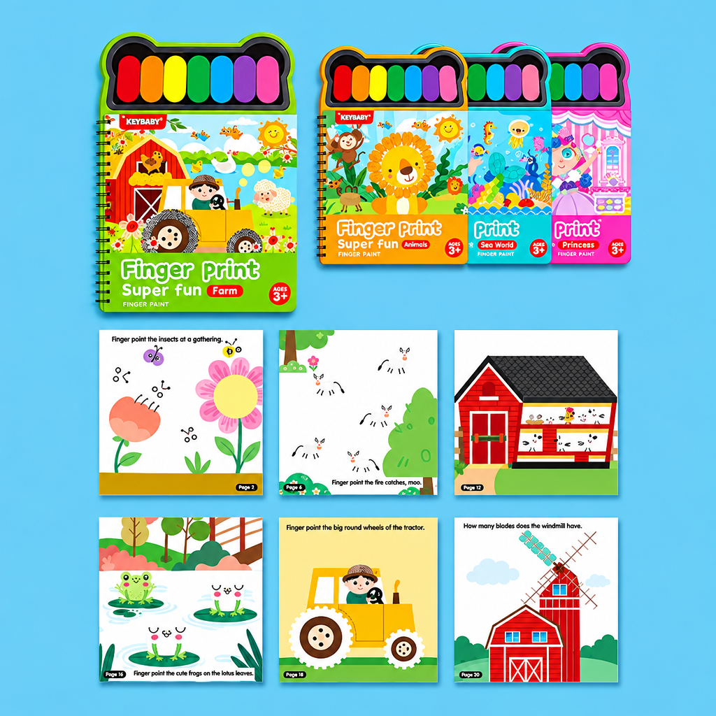 FingerArt – Creativo y colorido: libro de pinturas con los dedos para niños