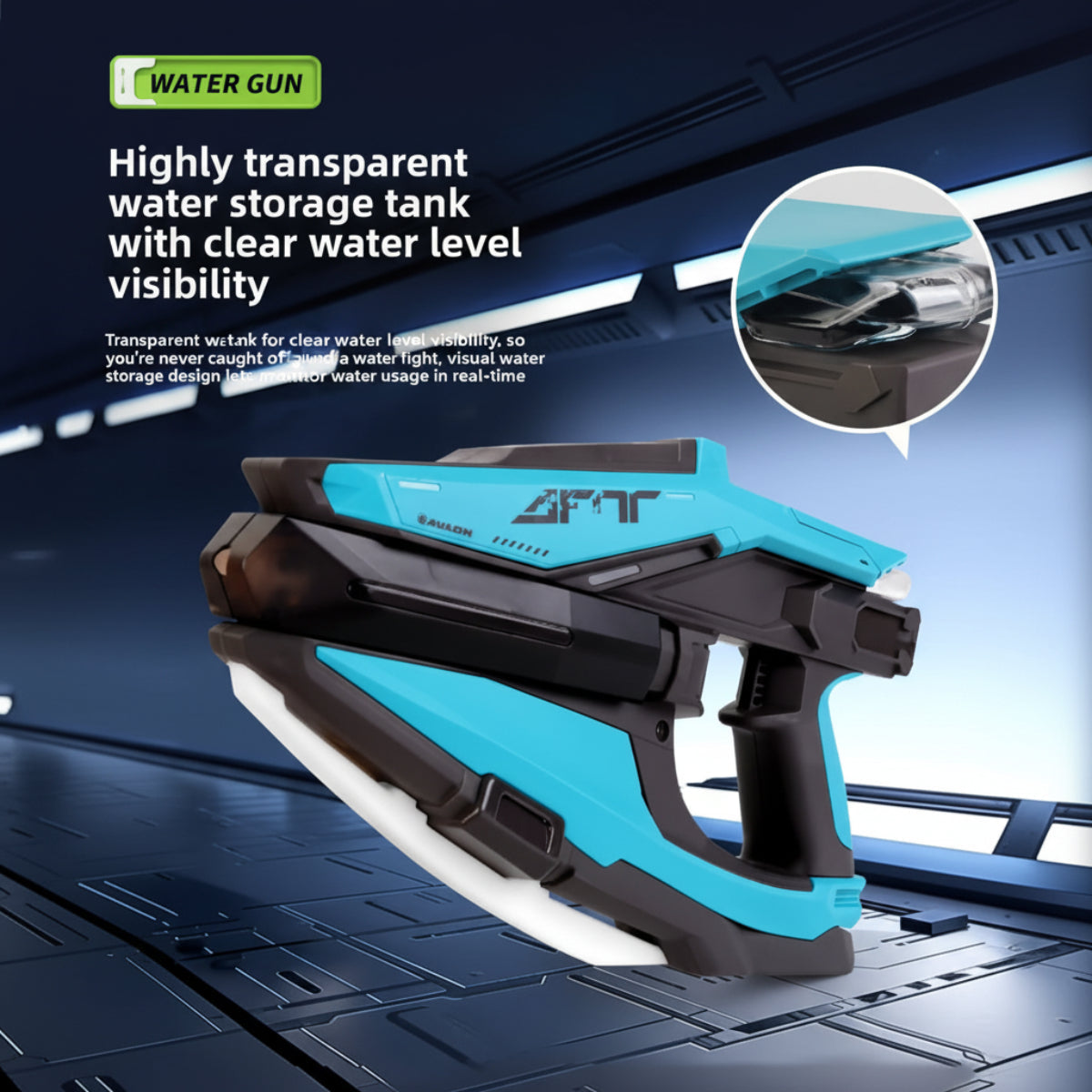 WaterStrike – Potencia y diversión – Pistola de agua automática Tomahawk