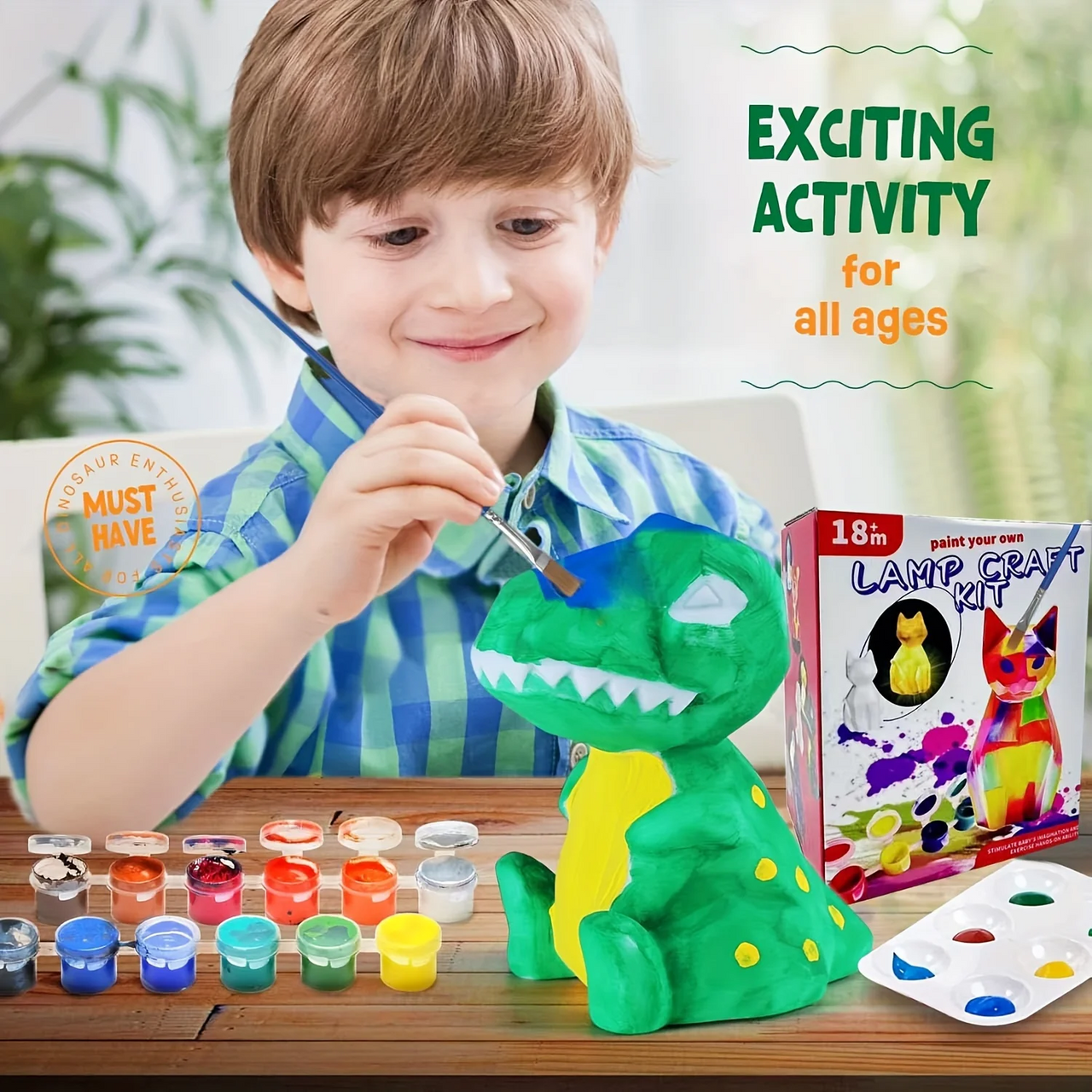 MiniCrafters – Creatividad y aprendizaje – Set de pintura de animales para lámparas DIY