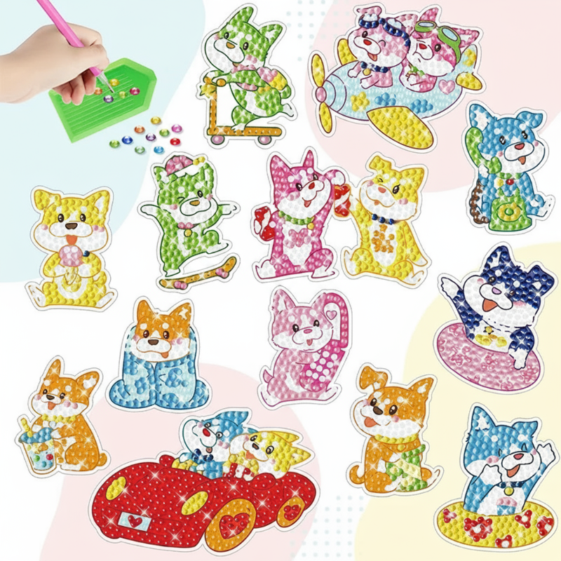 GemArt – Sombras y brillos: pegatinas para pintura con diamantes