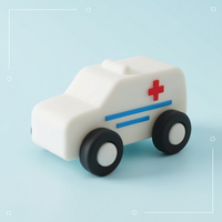 Thumbnail for Montessori Silicone Toy Car – Seguro y apto para morder: juguete de silicona con forma de vehículo para morder