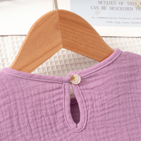 Thumbnail for SoftCharm – Elegante y cómodo: conjunto para niñas con top con volantes y pantalón largo