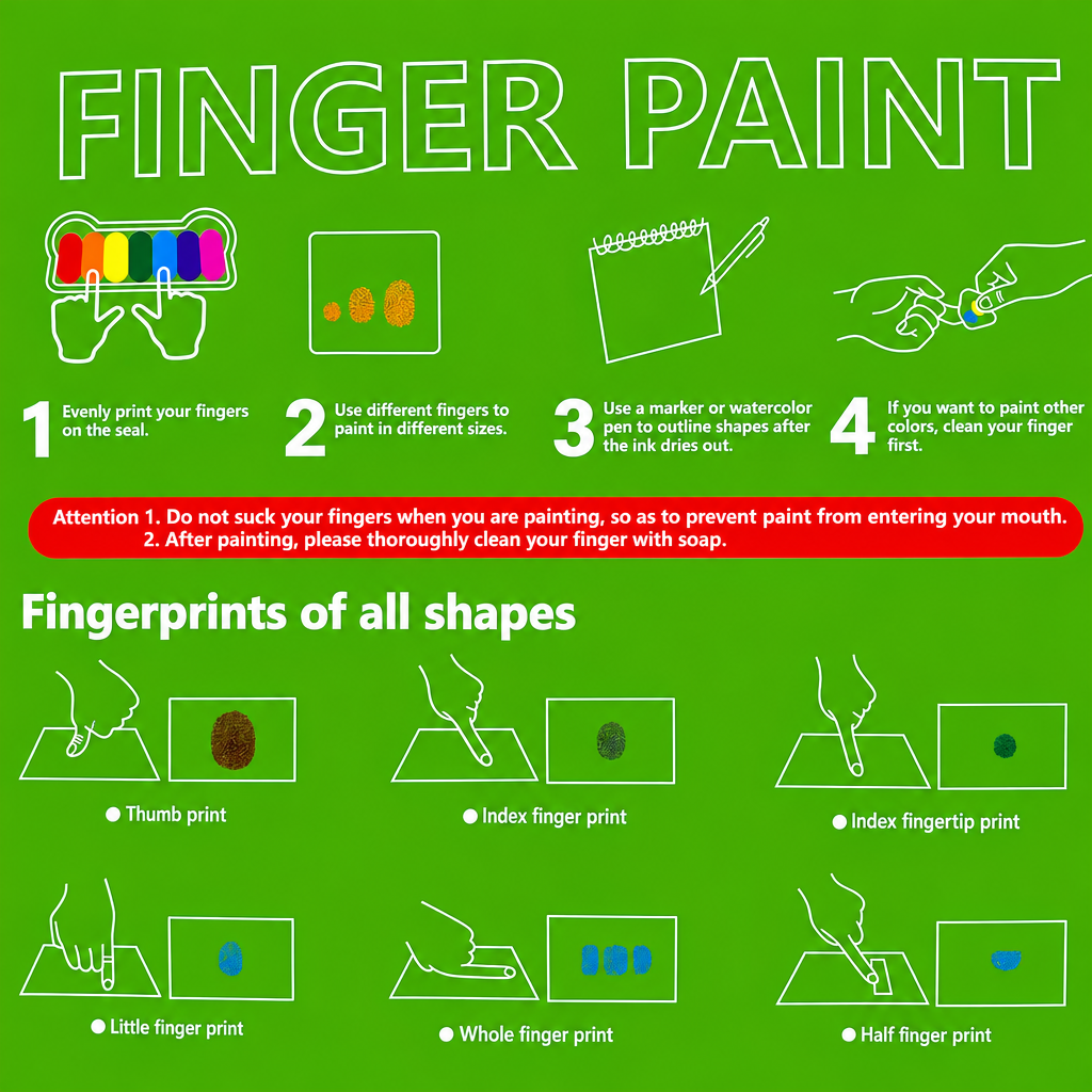 FingerArt – Creativo y colorido: libro de pinturas con los dedos para niños