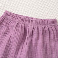 Thumbnail for SoftCharm – Elegante y cómodo: conjunto para niñas con top con volantes y pantalón largo