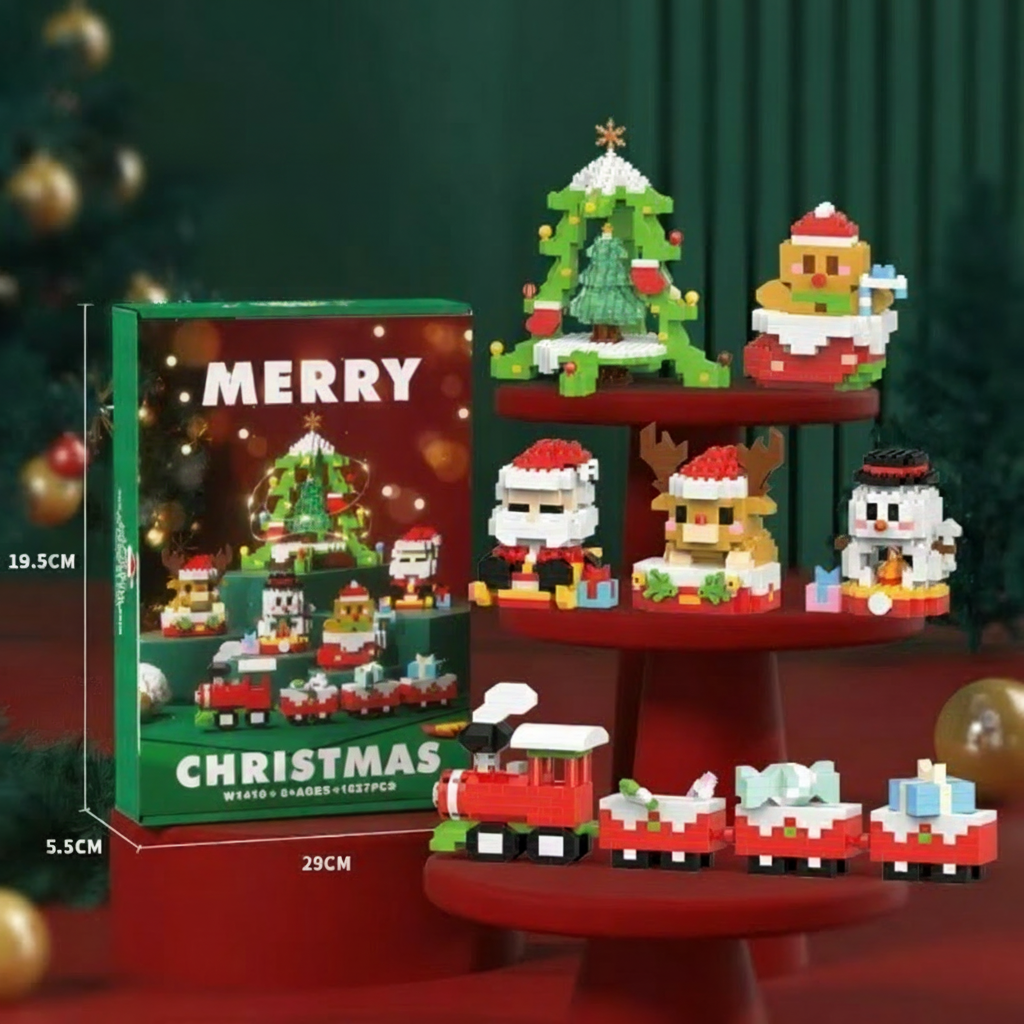 HolidayBlocks – Alegre y decorativo: mini bloques de construcción navideños
