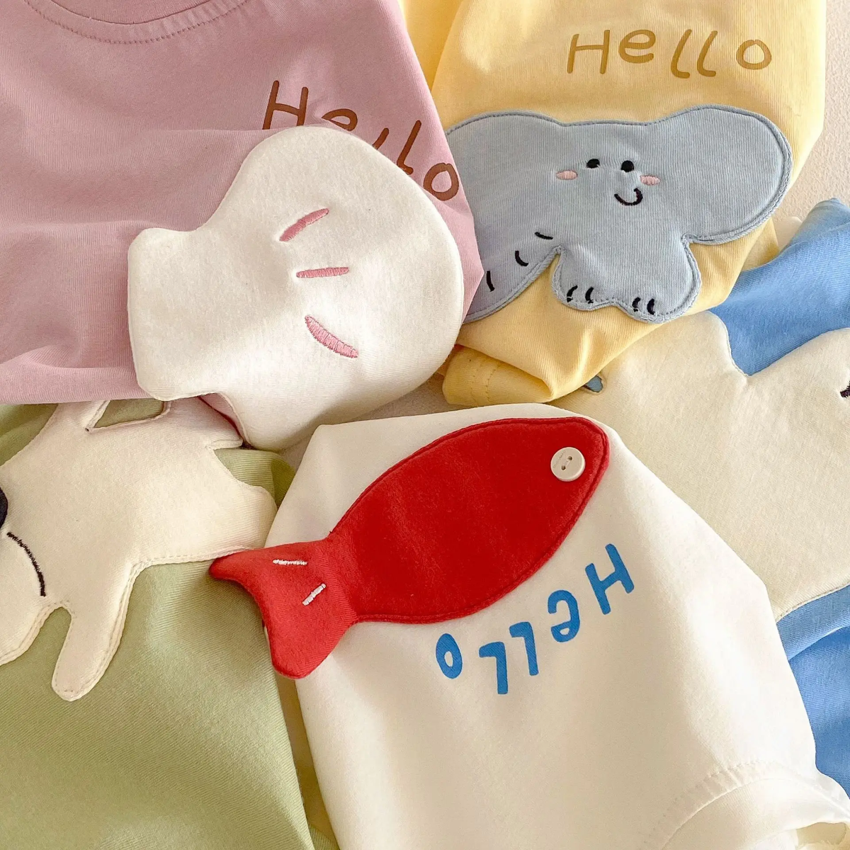 LittlePatch – Dibujos animados y diversión  – Camiseta infantil con parches de dibujos animados