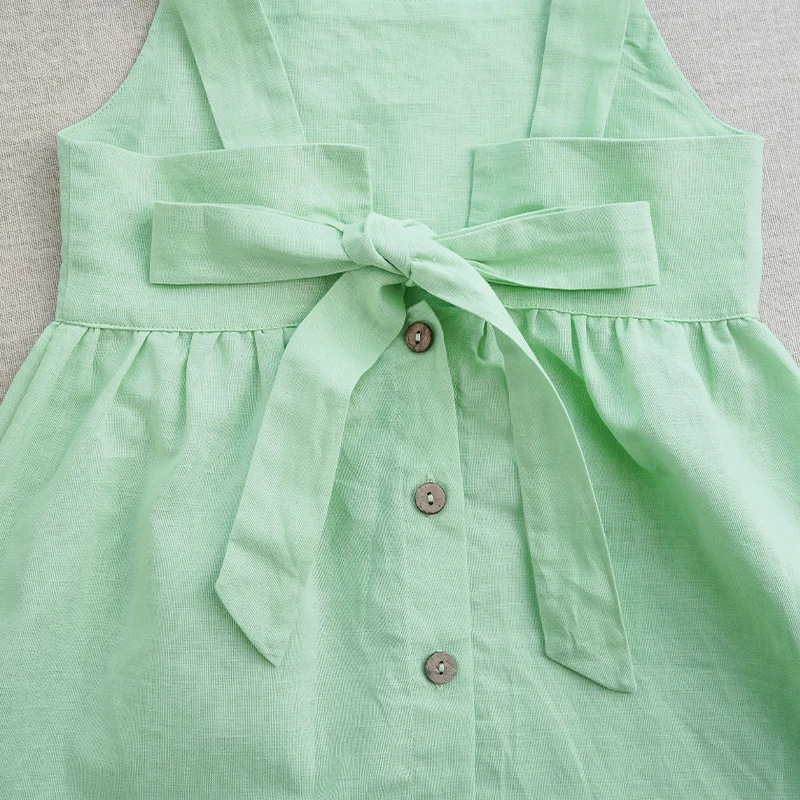 BloomGrace – Bonito y cómodo: vestido infantil con lazo y tirantes ajustables