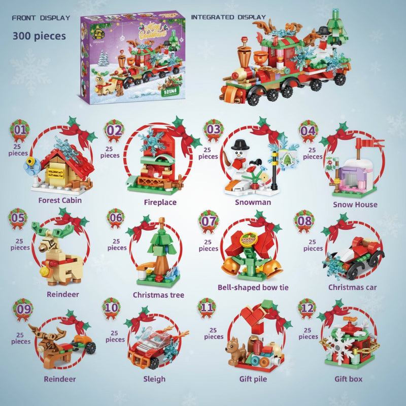 HolidayBlocks – Alegre y decorativo: mini bloques de construcción navideños
