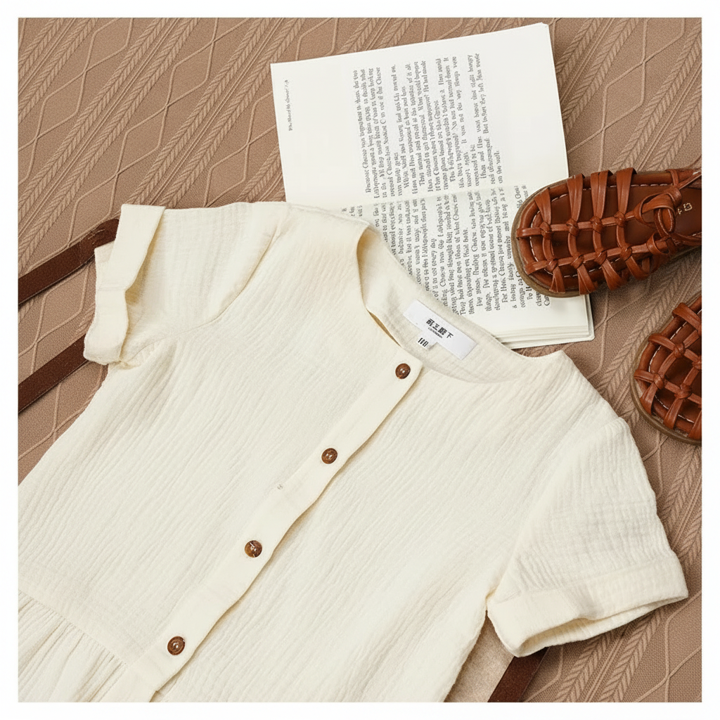 LunaDress – Elegante y vaporoso: vestido infantil con corte en A