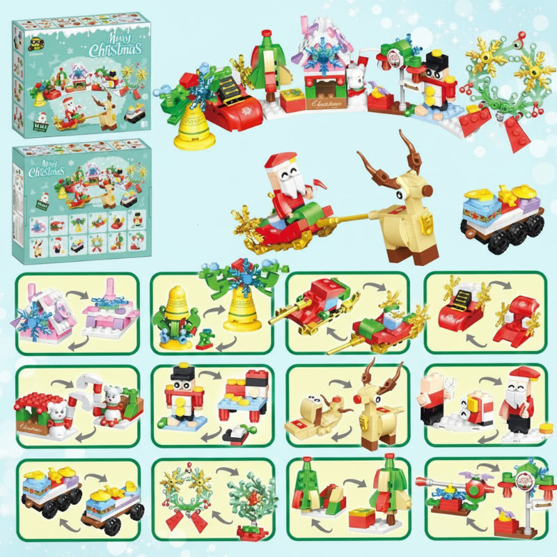 HolidayBlocks – Alegre y decorativo: mini bloques de construcción navideños