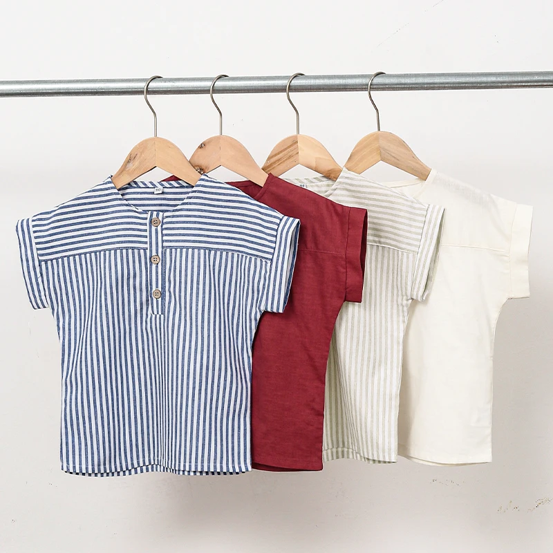LittleClassic – Elegante y cómoda: camisa de lino para niño con detalle de botones
