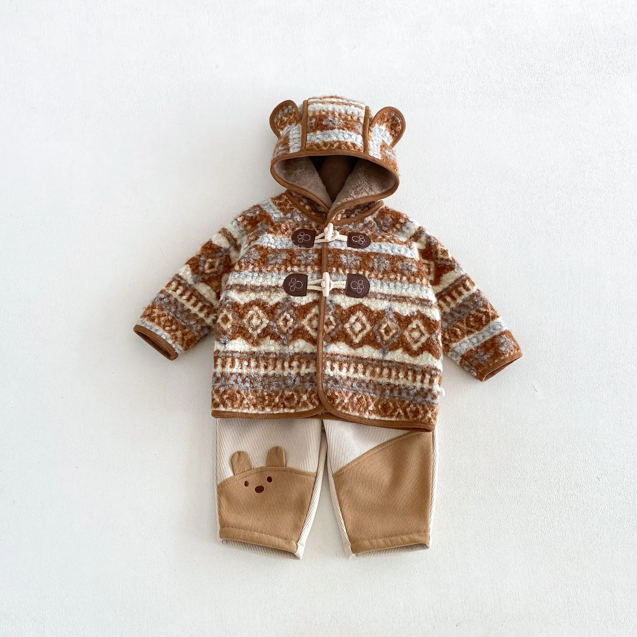 LittleWarm – Acogedor y elegante: abrigo de invierno con diseño Fair Isle