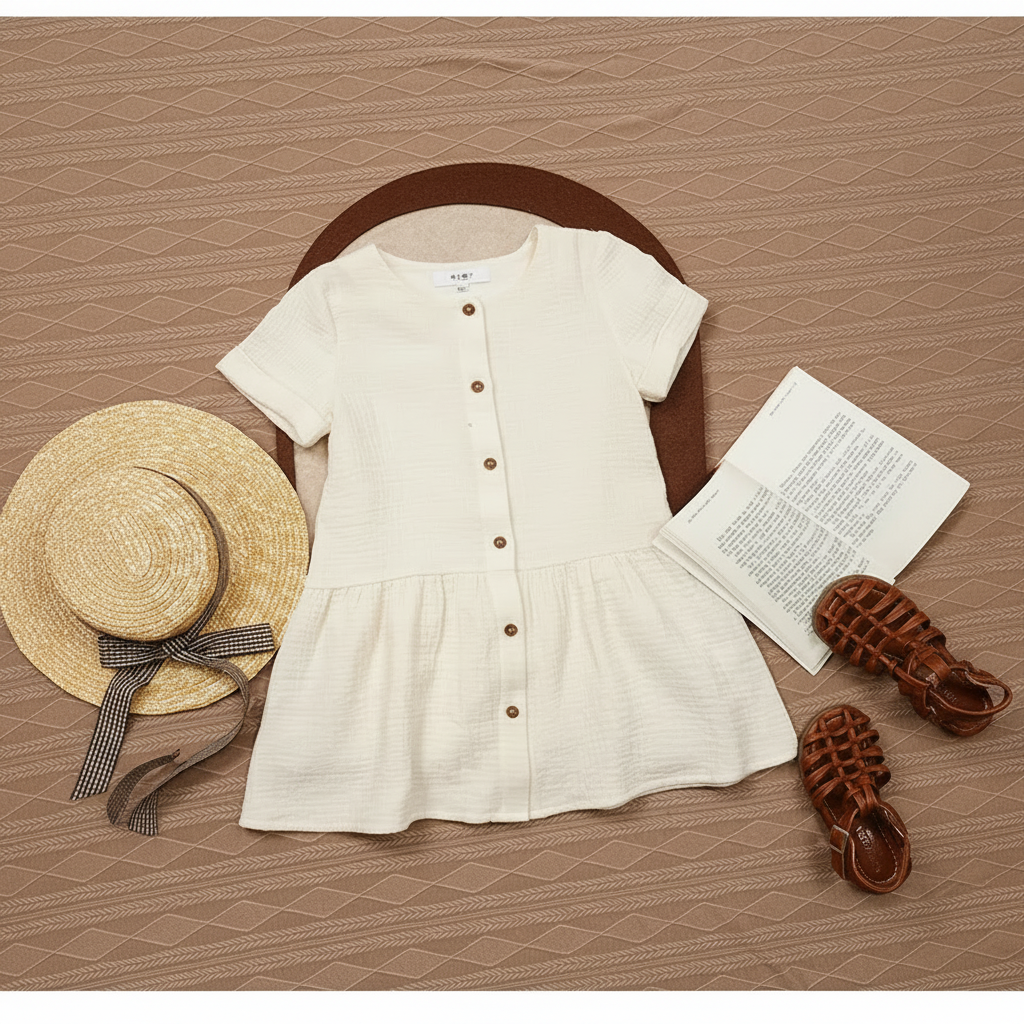 LunaDress – Elegante y vaporoso: vestido infantil con corte en A