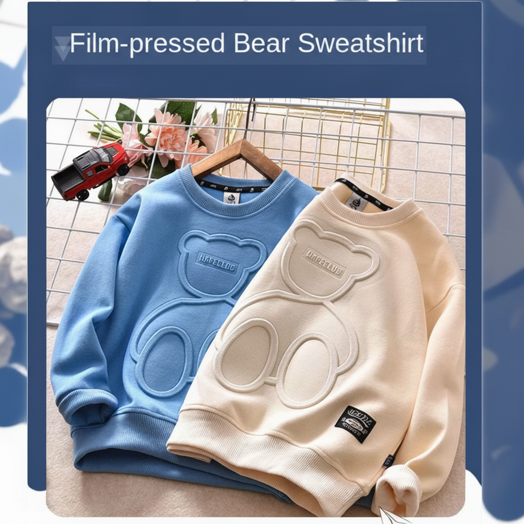 LittleCloud – Cómodo y acogedor: jersey con diseño de osos en 3D