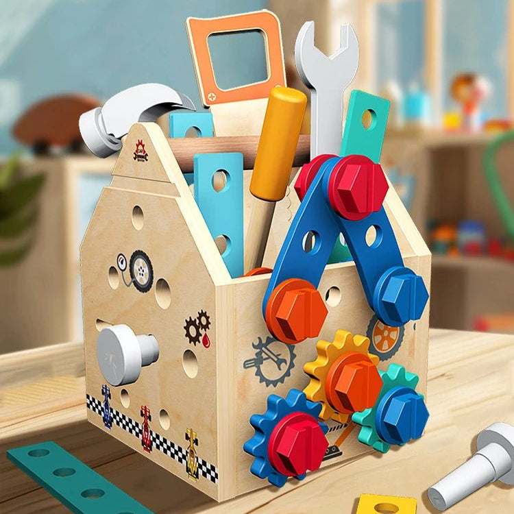 Busy Box™ - Descubre y aprende - Caja de actividades de madera