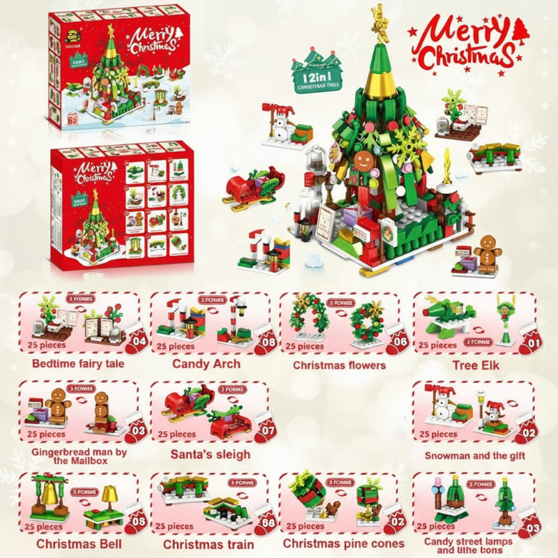 HolidayBlocks – Alegre y decorativo: mini bloques de construcción navideños