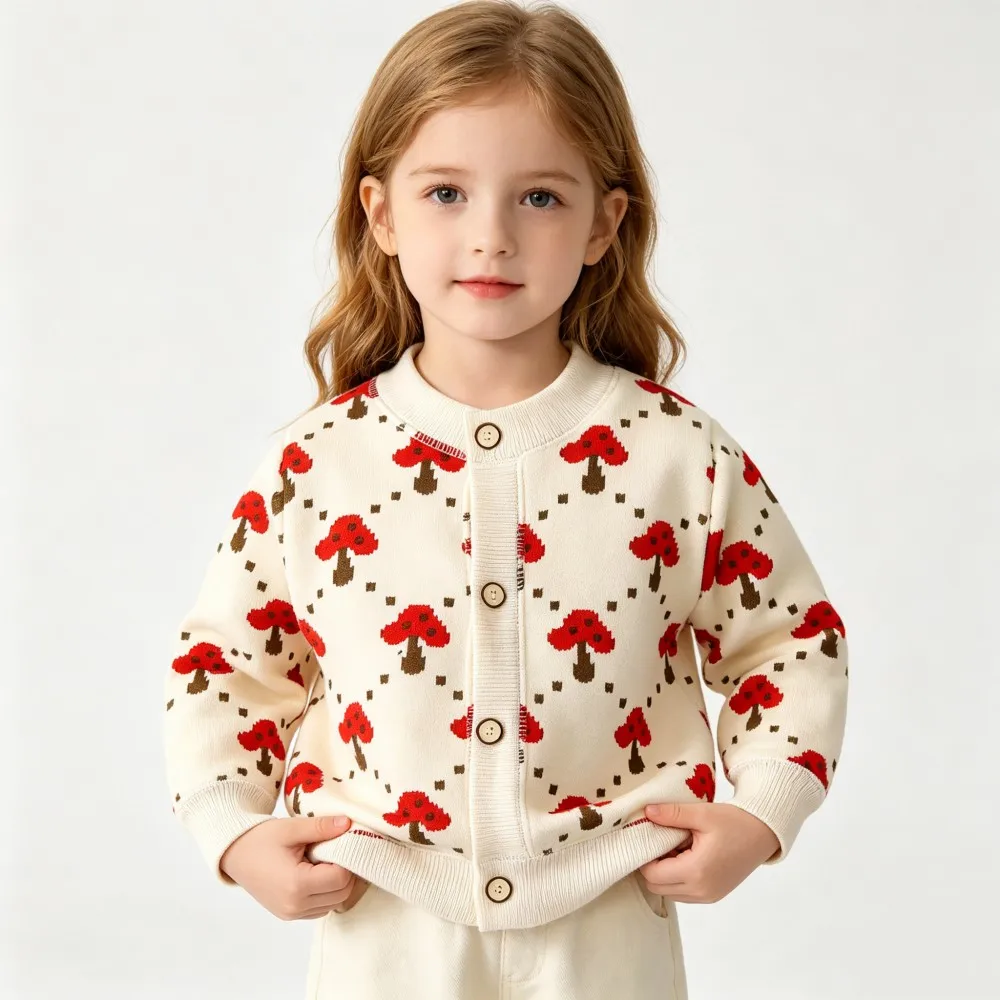 CozyCardi – Suave y cálido: chaleco de punto con bonitos estampados