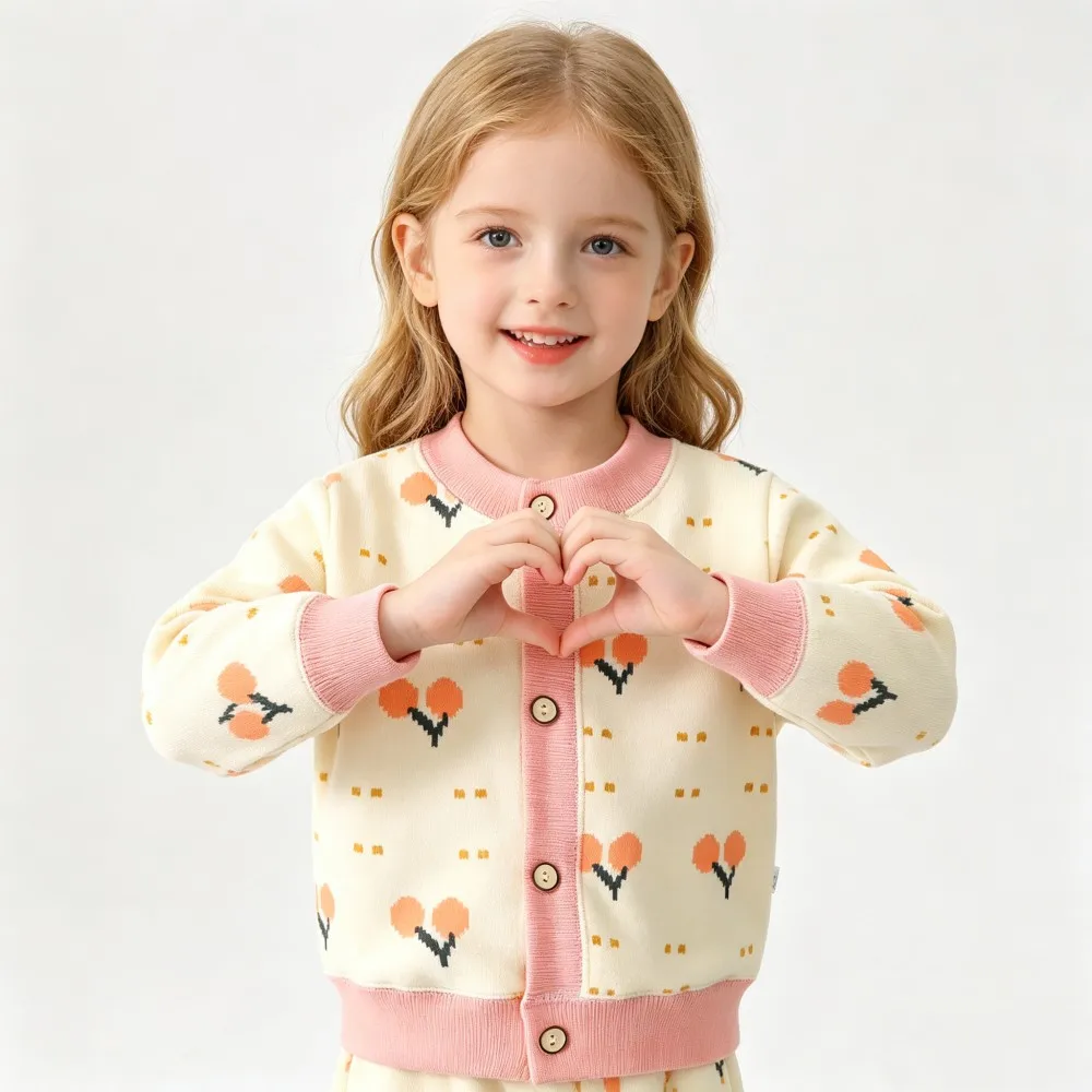 CozyCardi – Suave y cálido: chaleco de punto con bonitos estampados